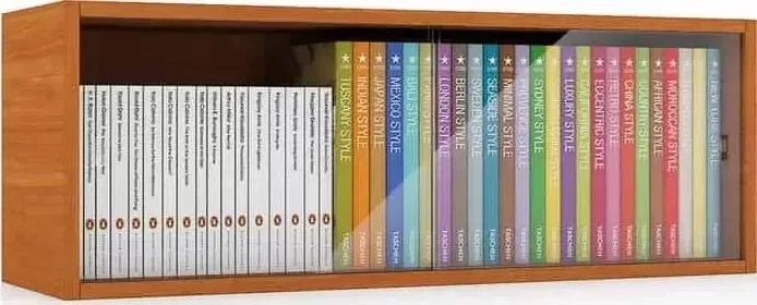 Полка Мебельный двор книжная С-МД-КН01 итальянский орех стеклянные дверцы