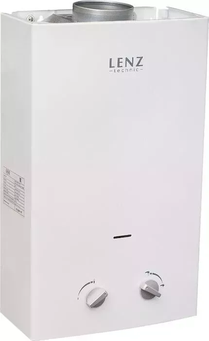 Водонагреватель LENZ Газовый проточный TECHNIC 10L WHITE