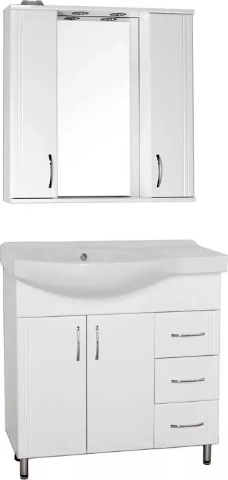 Мебель для ванной Style line Эко Стандарт №25 R ящики справа, белая