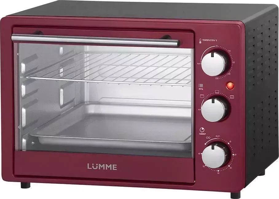 Мини-печь LUMME LU-1708 бордовый гранат