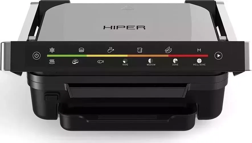 Электрогриль  Hiper Contact Grill G1 серебряный/чёрный (HI-CGR1)