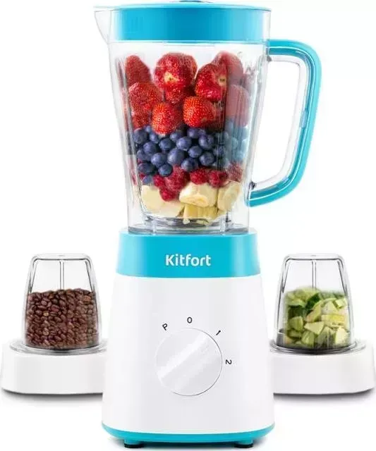 Блендер KITFORT KT-3031-3 бело-бирюзовый