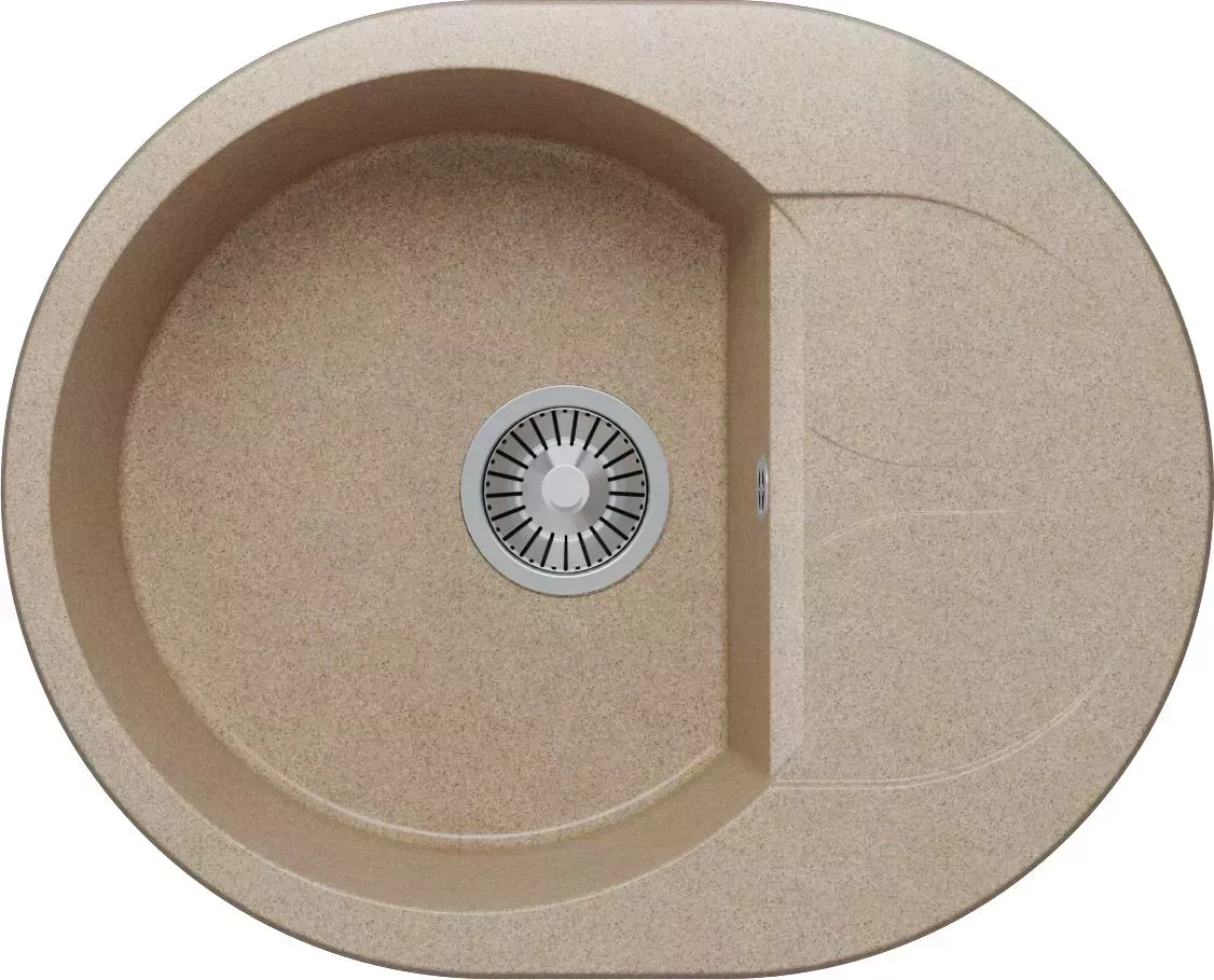 Мойка кухонная  Polygran ATOL-620 Песочный (N302)