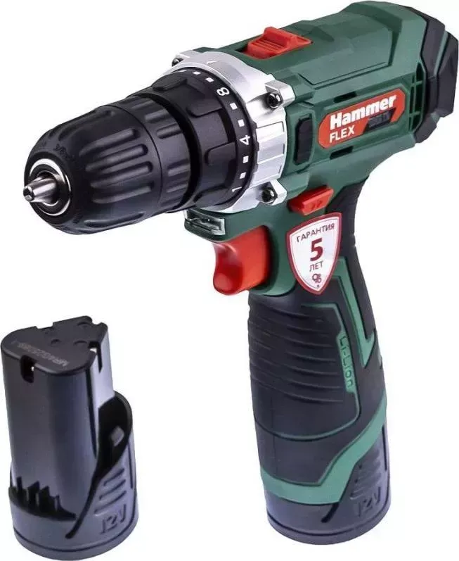 Дрель аккумуляторная HAMMER Flex ACD12/2CS (630797)