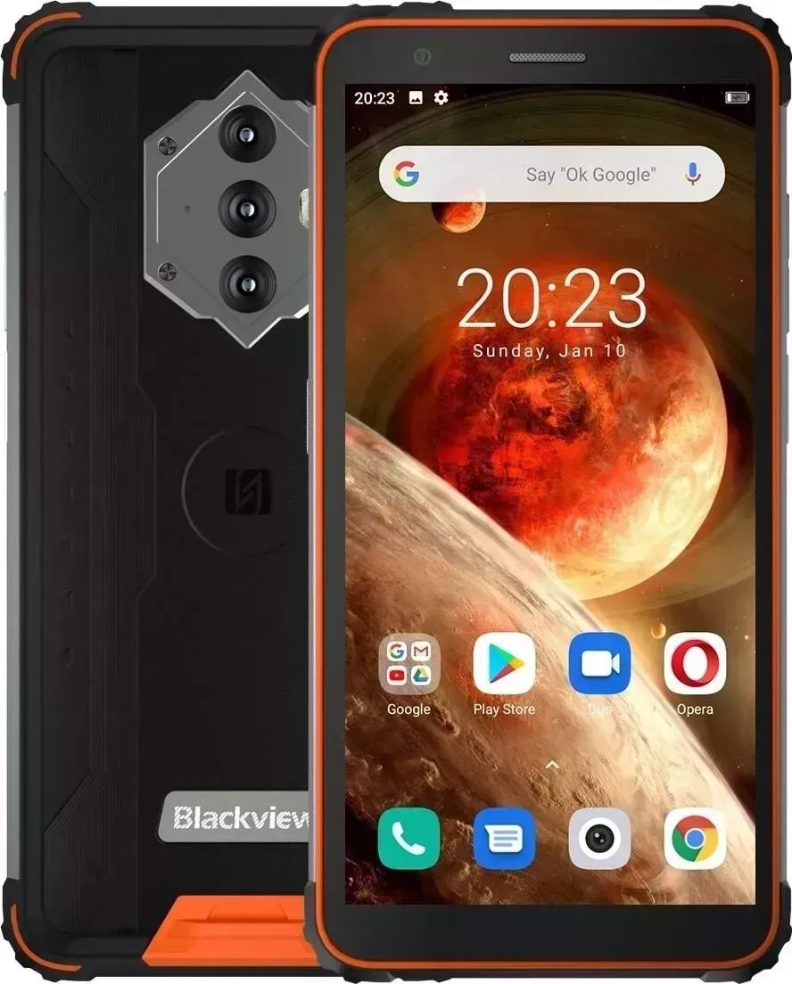 Смартфон  Blackview BV6600 4/64Gb черный/оранжевый
