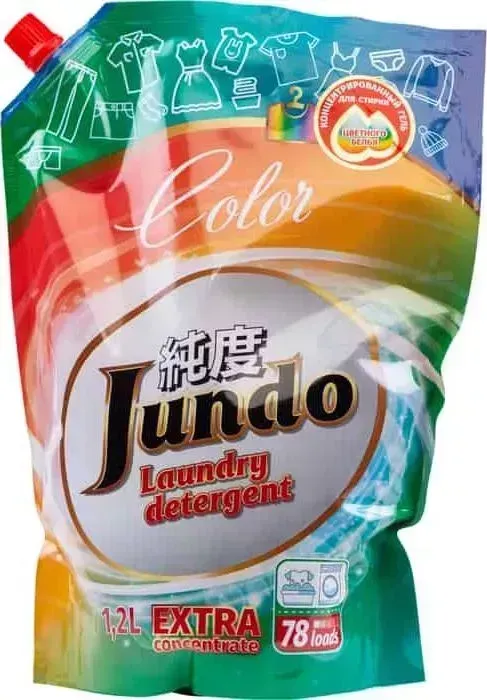 Гель Jundo для стирки Color концентрированный для цветного белья, запасной блок, 1,2 л, 78 стирок