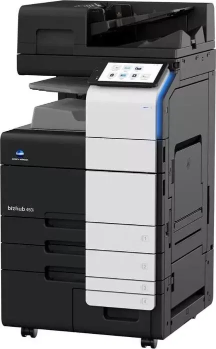 МФУ KONICA MINOLTA bizhub 450i (, A3, 45 ppm, DADF, без тумбы, без картриджей, без кабеля питания, запуск тольк (AC76021)