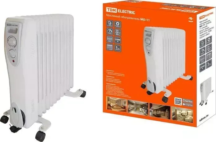Обогреватель масляный TDM ELECTRIC МО-11, 2500 Вт, регул. мощн. , термостат