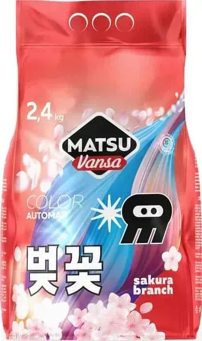 Стиральный порошок MATSU VANSA Color, Ветка Сакуры, 2,4 кг