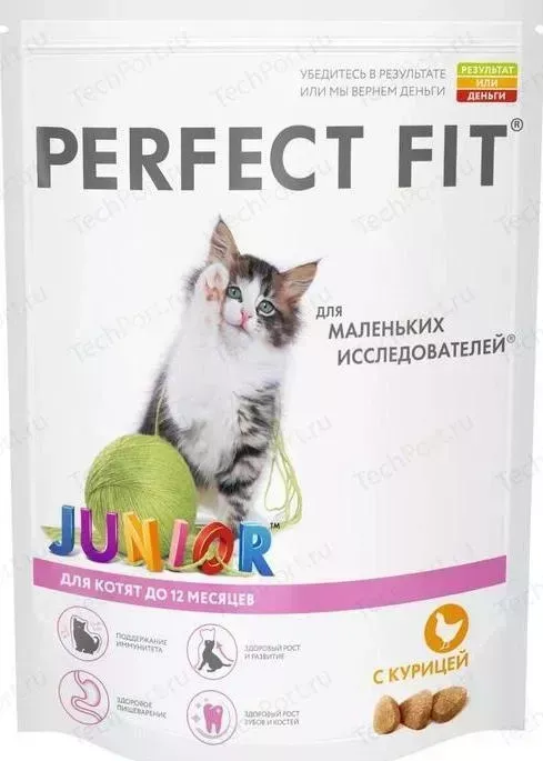 Сухой корм PERFECT FIT Junior rich in Chicken с курицей для котят 190г (10155954)