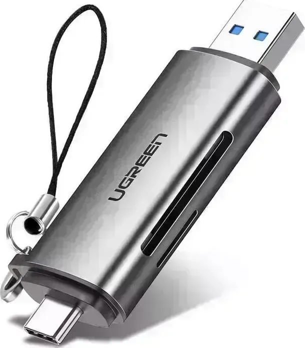 Кардридер UGREEN USB-C + USB-A 3.0 для карт памяти TF/SD (50706)