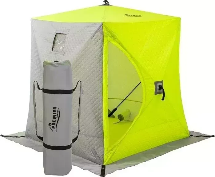 Палатка Premier Fishing Куб утепл. 1,8х1,8 yellow lumi/gray (PR-ISCI-180YLG)