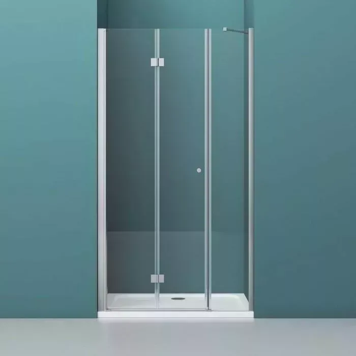 Душевая дверь BELBANGO Albano BS-13 150х195 прозрачная, хром (ALBANO-BS-13-90+60-C-Cr)