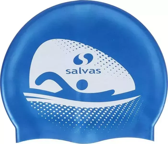 Шапочка для плавания Salvas Cap, силикон, синий