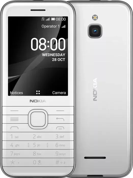 Мобильный телефон NOKIA 8000 4G DS White