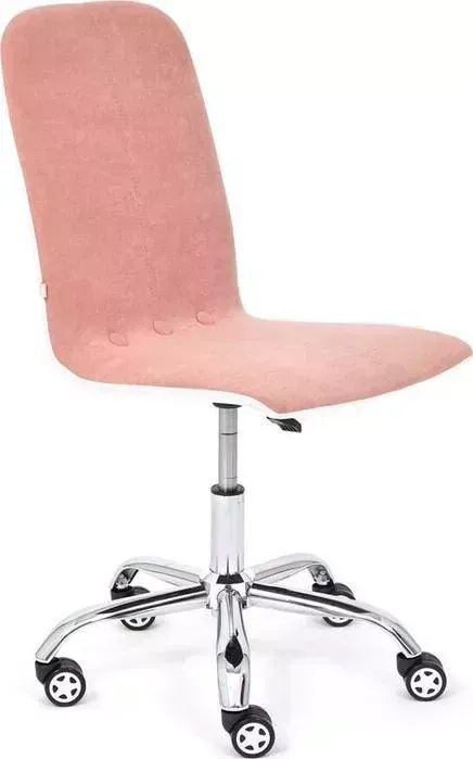 Кресло офисное TetChair Rio флок/кож/зам розовый/белый 137/36-01