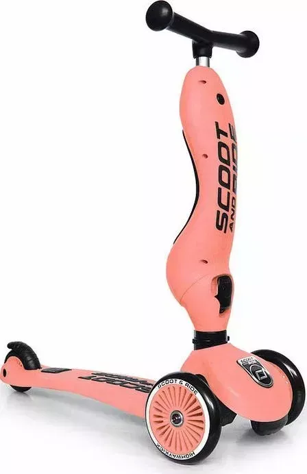 Трехколесный самокат-беговел Scoot&Ride HighwayKick 1 (персик) Scoot&amp;amp;Ride 1