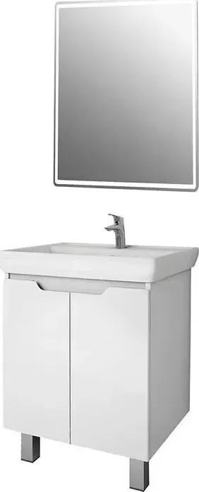 Мебель для ванной Dreja Q Plus 60 с дверцами, белый глянец