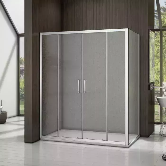 Душевой уголок Good Door Latte WTW-TD+SP 170х80 матовый Grape, хром матовый