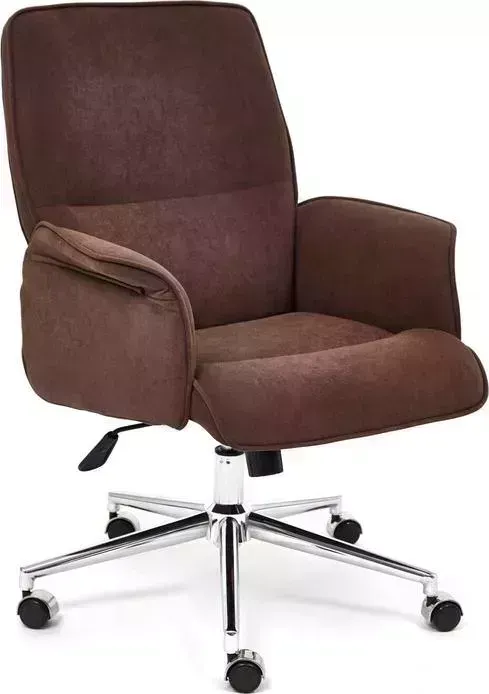 Кресло офисное TetChair York флок коричневый 6