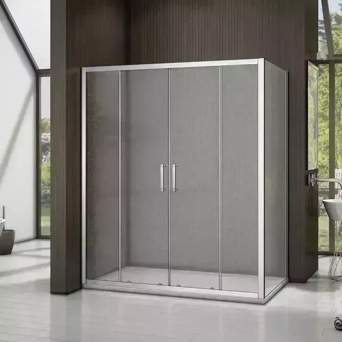 Душевой уголок Good Door Latte WTW-TD+SP 160х80 матовый Grape, хром матовый