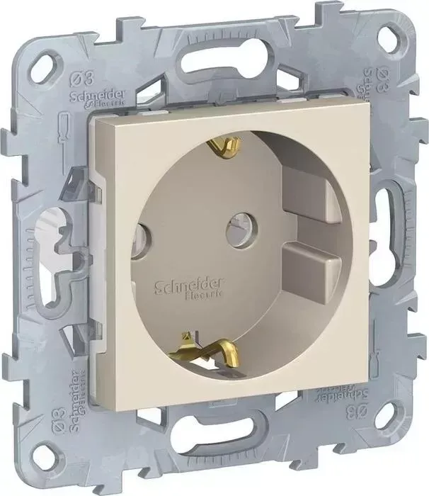 Розетка Schneider Electric Unica New с/з без шторок 16A 250V NU503644