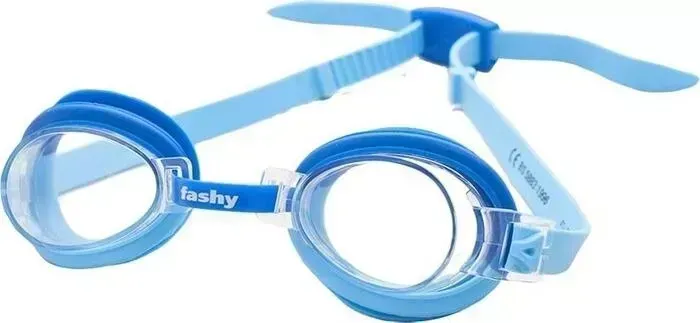 Очки для плавания Fashy Top Jr арт. 4105-06, прозрачные линзы, регулир.перенос., сине-голубая оправа