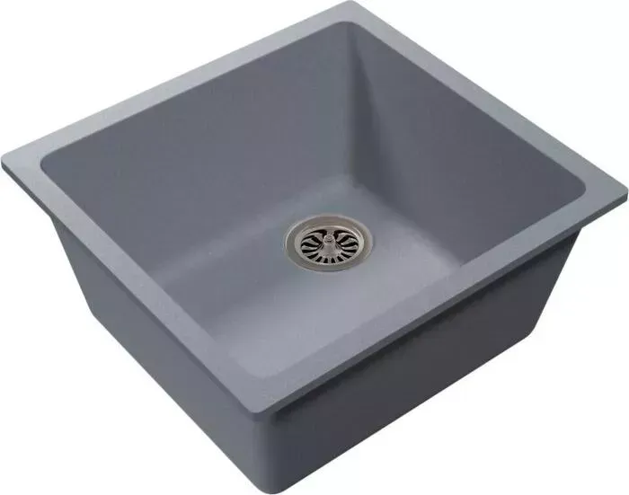 Мойка кухонная Ewigstein EW-4540 490x460 серый металлик