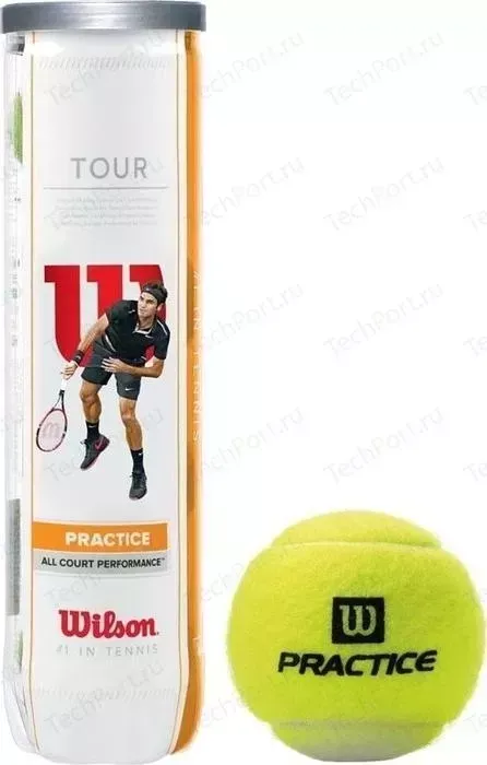 Мяч для большого тенниса Wilson Tour Practice (WRT114500) 4 мяча