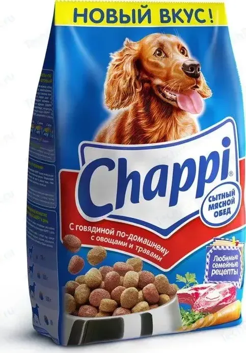 Сухой корм Chappi Сытный обед с говядиной по-домашнему, овощами и травами для собак 2,5кг (YY057)
