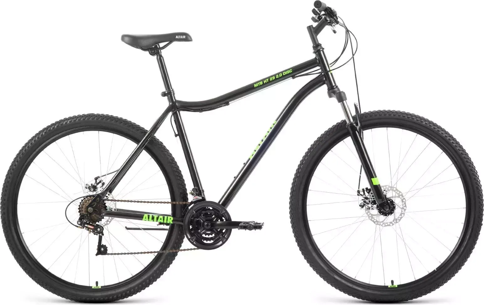 Велосипед  Altair MTB HT 29 2.0 D черный/ярко-зеленый (RBK22AL29168)