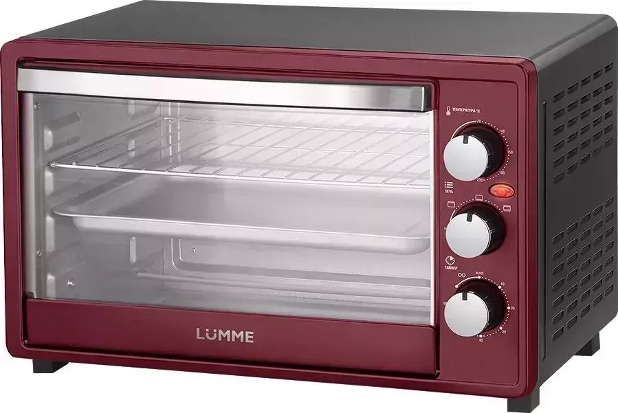 Мини-печь LUMME LU-1706 бордовый гранат