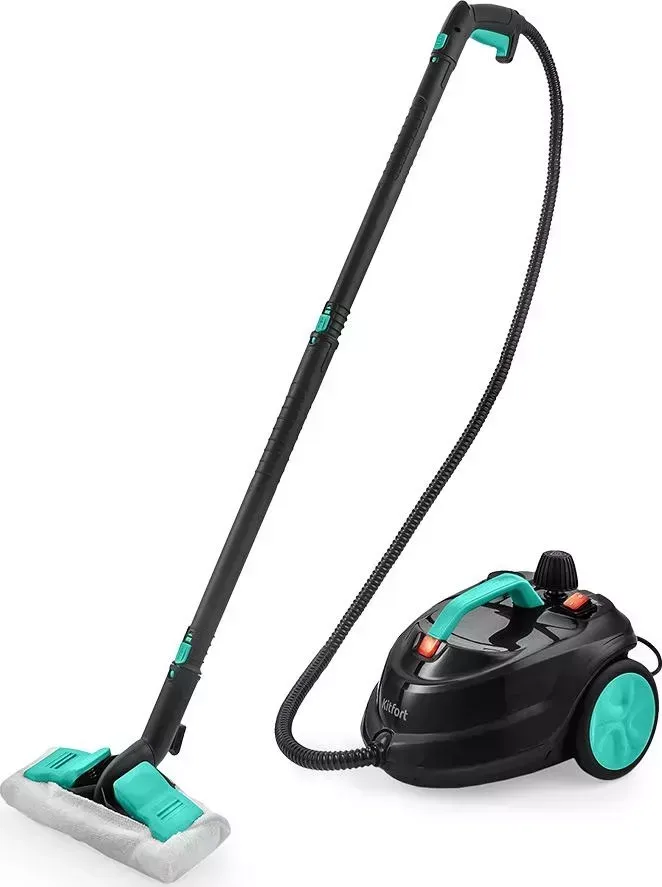 Пароочиститель KITFORT KT-9104-3 черно-бирюзовый