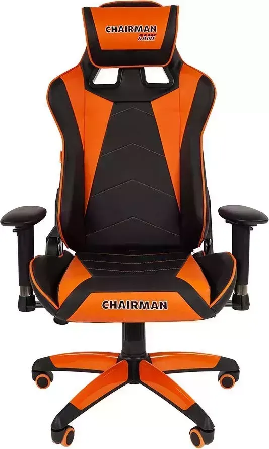 Кресло офисное CHAIRMAN game 44 черный/оранжевый