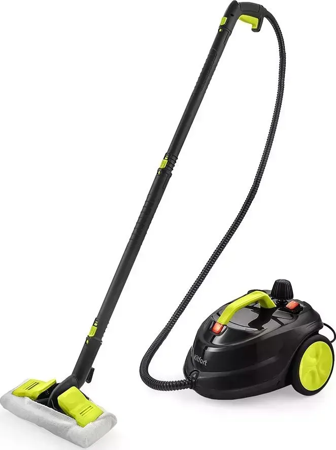 Пароочиститель KITFORT KT-9104-2 черно-салатовый