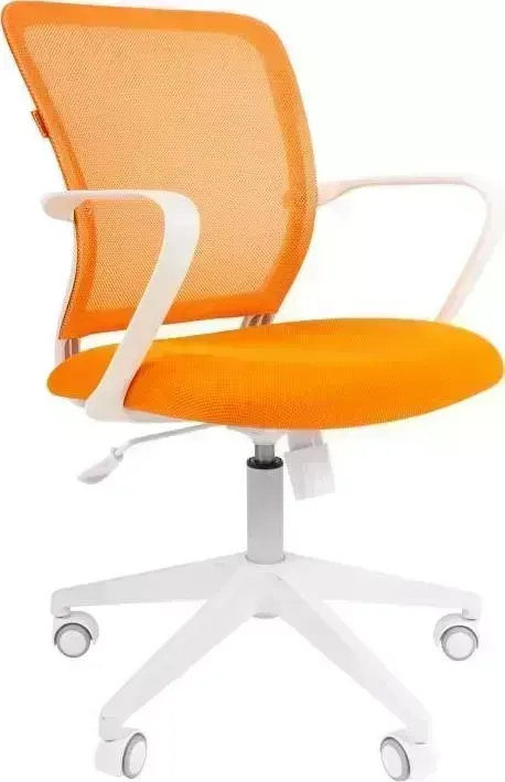 Кресло офисное CHAIRMAN 698 белый пластик TW-16/TW-66 оранжевый