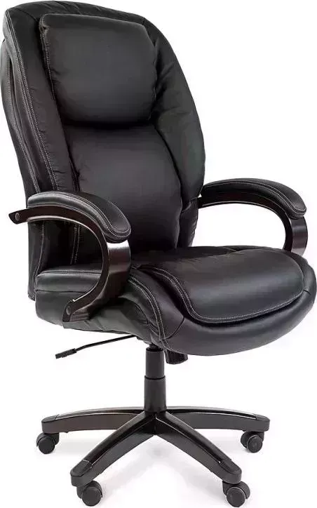 Кресло офисное CHAIRMAN 408 кожа+PU черный