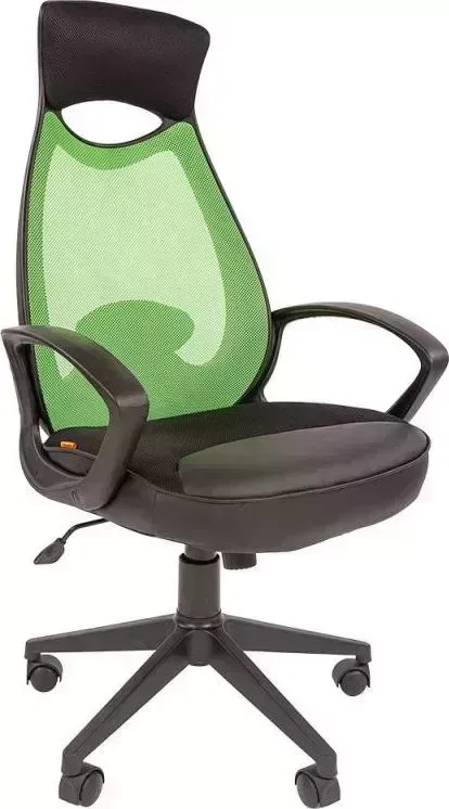 Кресло офисное CHAIRMAN 840 черный пластик TW светло-зеленый