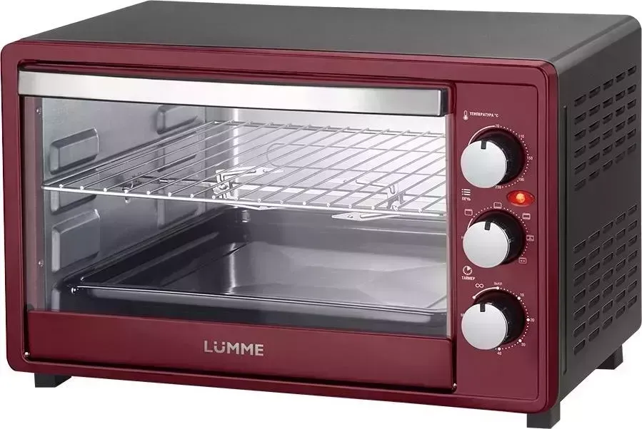 Мини-печь LUMME LU-1710 бордовый гранат