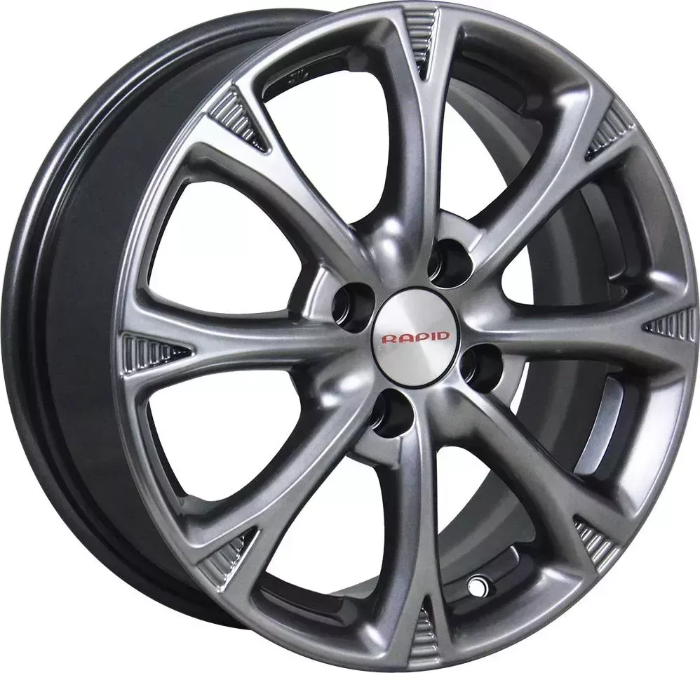 Диск автомобильный RAPID Блюз-оригинал 6x15/4x100 ET50 D60.1 дарк-платинум 6X15/4X100