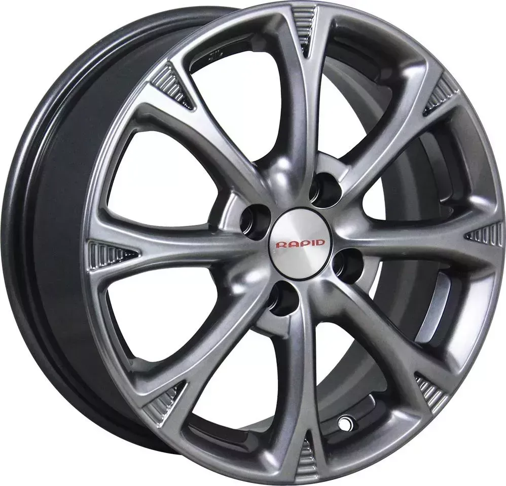 Диск автомобильный RAPID Блюз-оригинал 6x15/4x100 ET48 D54.1 дарк-платинум 6X15/4X100