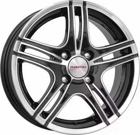 Диск автомобильный КиК Омаха 5.5x14/4x98 ET35 D58.5 алмаз-черный 5.5X14/4X98