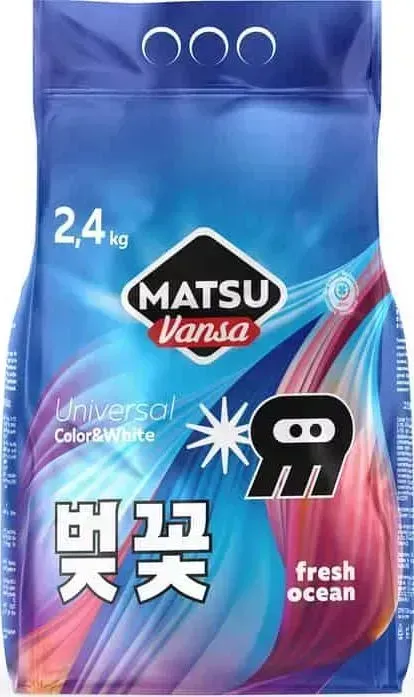 Стиральный порошок MATSU VANSA Universal, Свежесть Океана, 2,4 кг