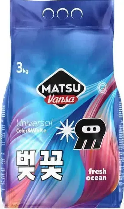 Стиральный порошок MATSU VANSA Universal, Свежесть Океана, 3 кг