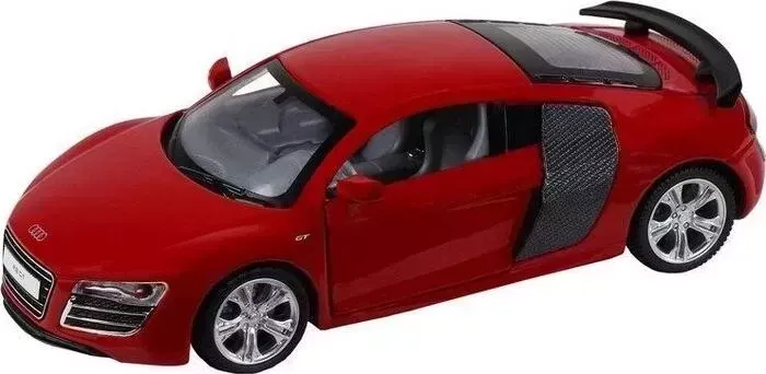 Машина Автопанорама Audi R8 GT, красный, масштаб 1:32, свет, звук, инерция - JB1251311