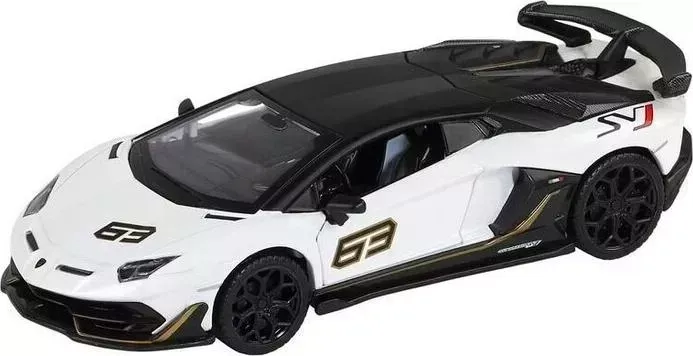 Машина Автопанорама Lamborghini SVJ, белый, масштаб 1:32, свет, звук, инерция - JB1251401
