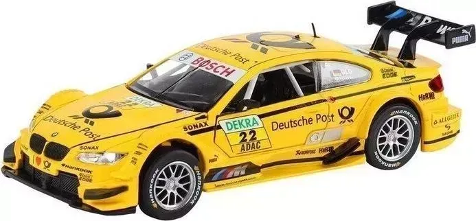 Машина Автопанорама BMW M3 DTM, желтый, масштаб 1:32, свет, звук, инерция - JB1251303