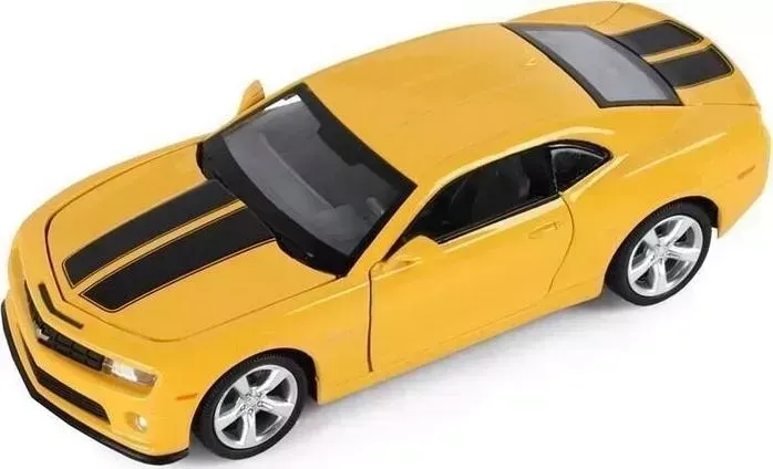 Машина Автопанорама Chevrolet Camaro SS, желтый, масштаб 1:32, свет, звук, инерция - JB1251155