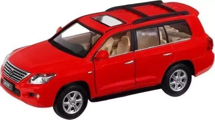 Машина Автопанорама Lexus LX570, красный, масштаб 1:32, свет, звук, инерция - JB1251390