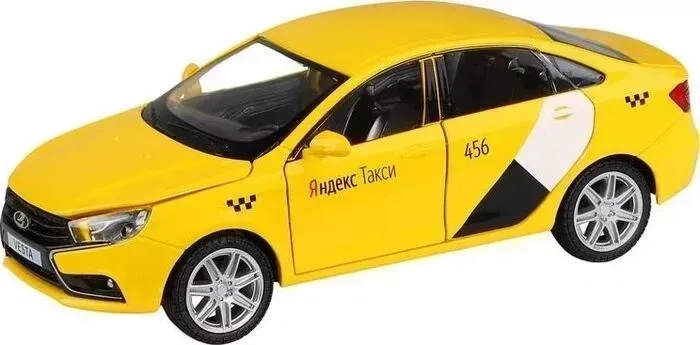 Машина Автопанорама Яндекс.Такси LADA VESTA, масштаб 1:24, (свет. звук) - JB1251345